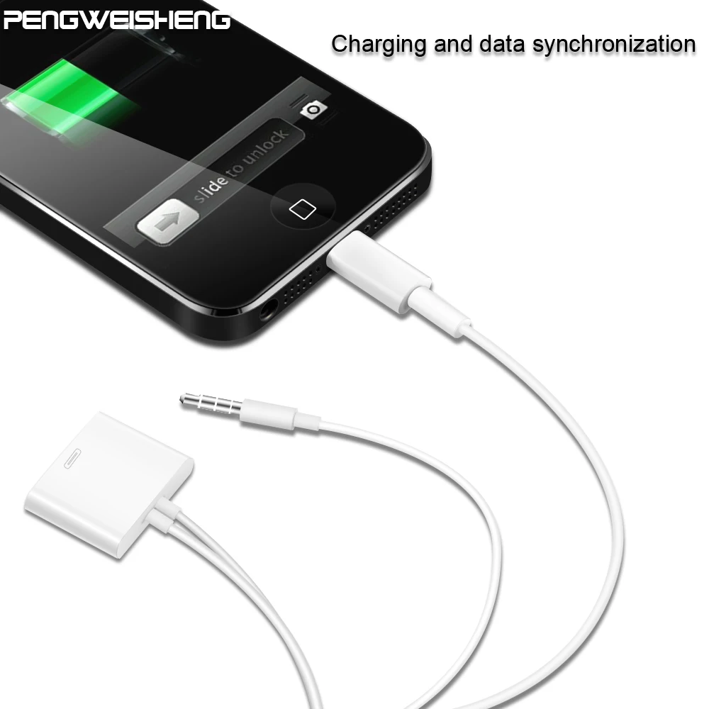 For iPhone 6 6s Plus 5S to iphone 4S 30pin Dock 8 Pin To 30 Pin Dock 3.5mm ihome Audio Charger Adapter Converter Cable
