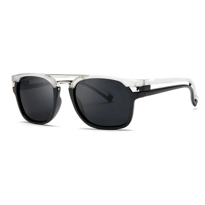 HUHAITANG Роскошные брендовые дизайнерские солнечные очки с покрытием для мужчин квадратные полые солнечные очки для женщин модные уличные мужские солнцезащитные очки - Цвет линз: Transparent Black