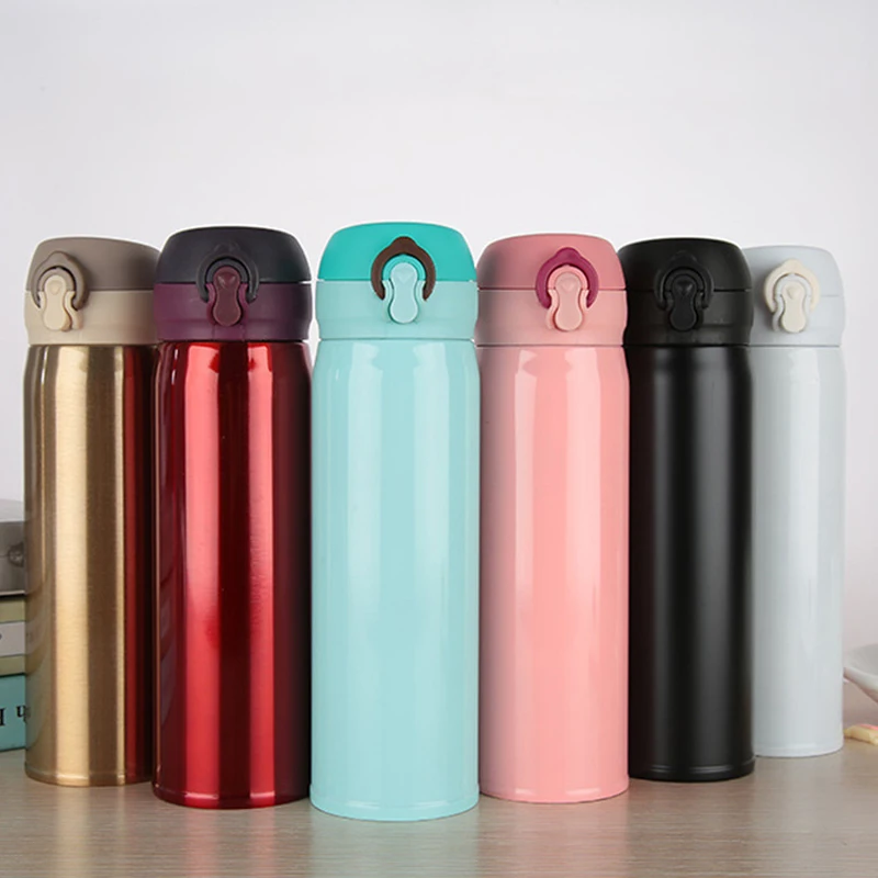

500ml Vacuum Flasks Thermo Cups Stainless Steel Thermoscouple Portable Coffee Tea Mik Travel Mugs Creative Sport Water Bottle