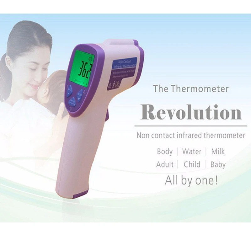 Professional Digital LCD Infrared Thermometer Non contact IR Body