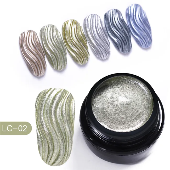 LC-02 LILYCUTE, 5 мл, металлический цвет, Гель-лак для ногтей, лак, живопись, паук, цветы, рисунок, золото, серебро, зеркальный блеск, УФ-гель - Цвет: LC-02