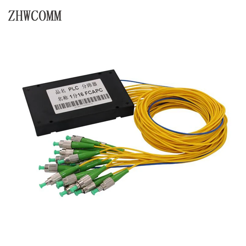 

ZHWCOMM High Quality 1M FC 1X16 Fiber Optic splitter box FC/APC Fiber Optical PLC Splitter Free shipping