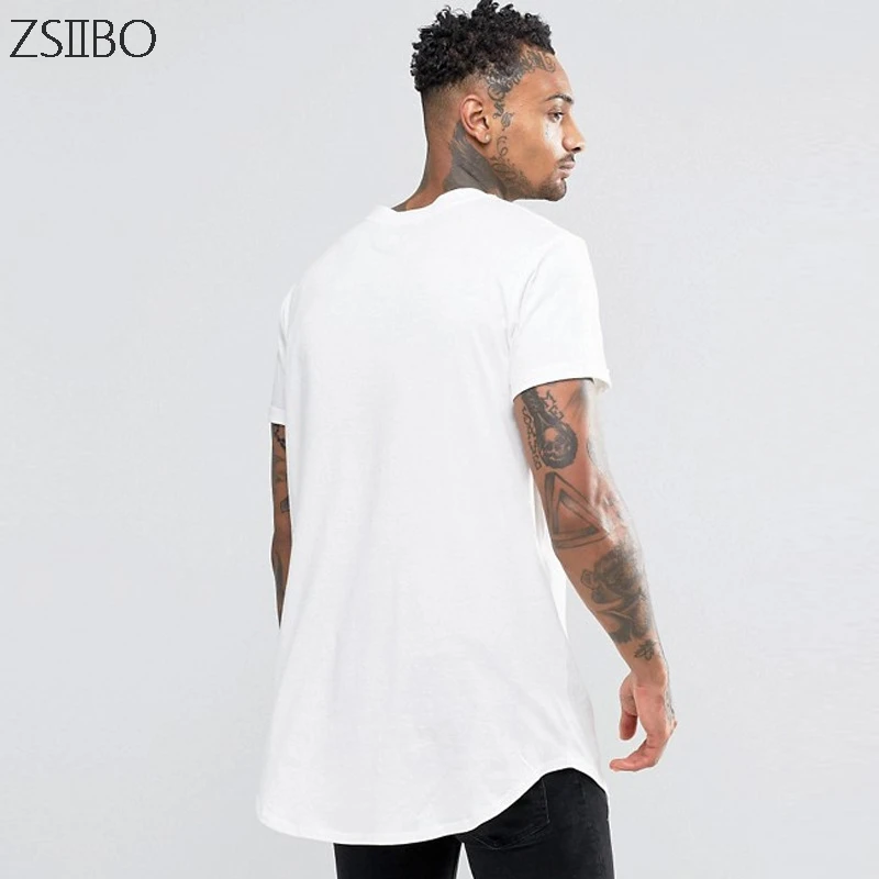 Hip Hop Off White Long Line Tee Shirt 