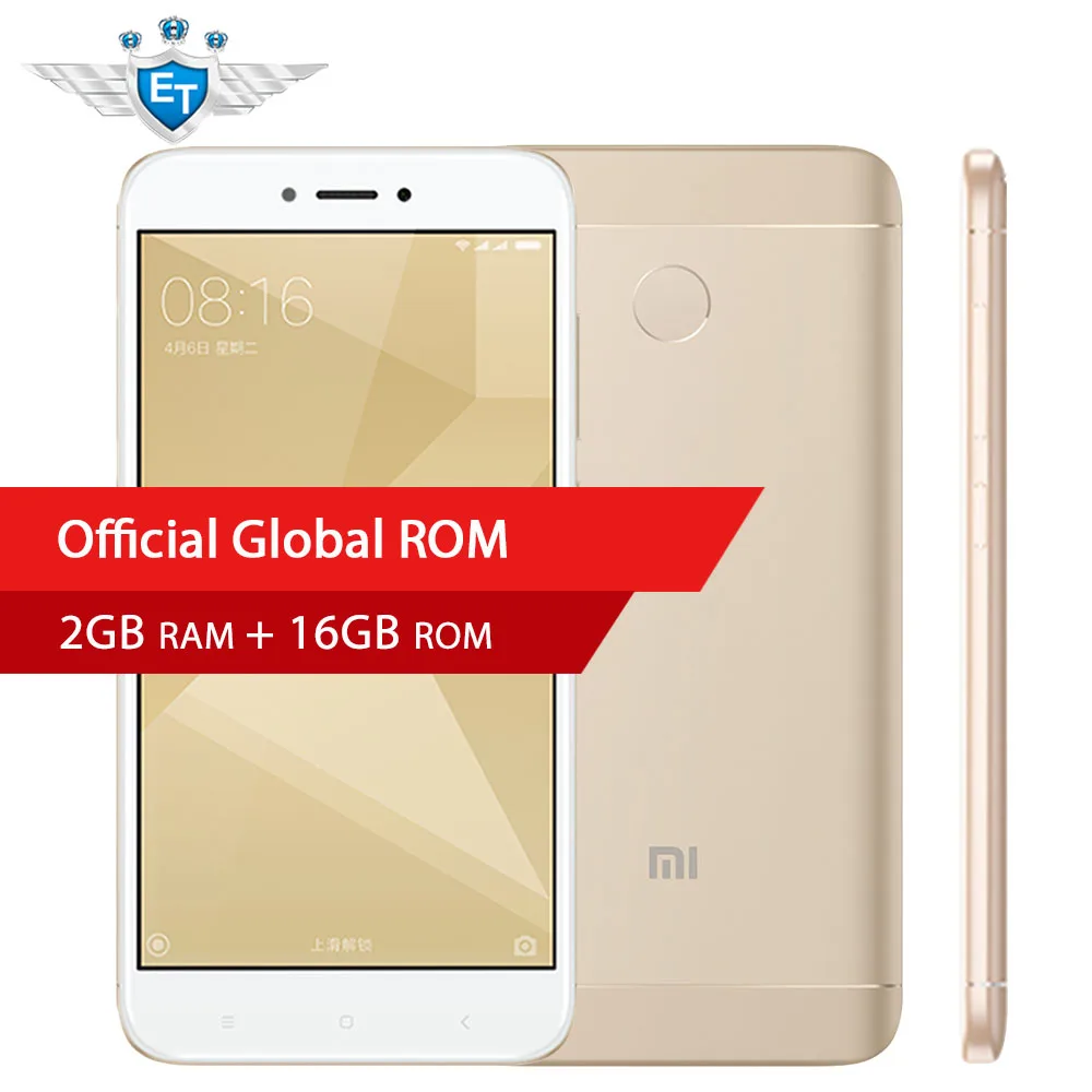 Оригинальный Xiaomi Redmi 4X4 X смартфон 2 ГБ 16 5 0 &quotHD Экран Snapdragon Octa Core 4 г LTE 4100 мАч 13MP