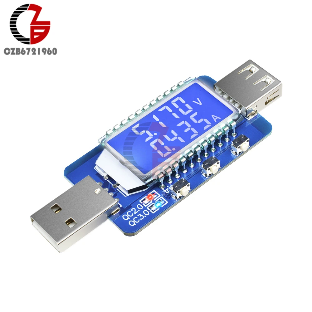 Умный USB тестер QC3.0 QC2.0 с ЖК дисплеем 4 28 В постоянного тока цифровой вольтметр
