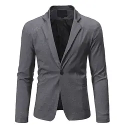 2019 для мужчин сплошной цвет одна кнопка повседневное костюм тонкий маленький пиджак Формальные simwood пик дизайн