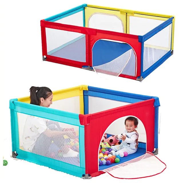 Baby Game Fence Portable Baby Playpen Crib Crawling Pad Toddler Game