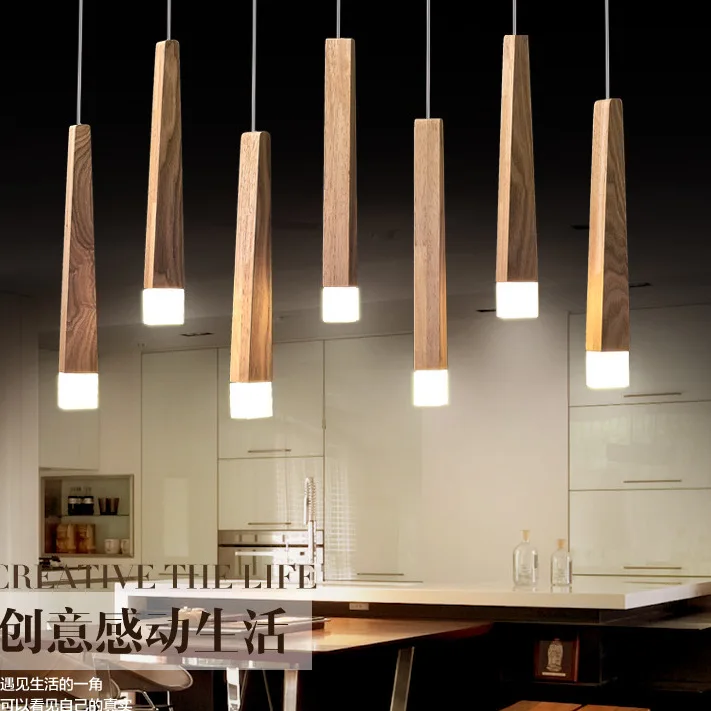 Europa moderno arte decoración de madera maciza colgante luces nórdicos 3 W led 110 V/220 V para la decoración de luz Led iluminación A178