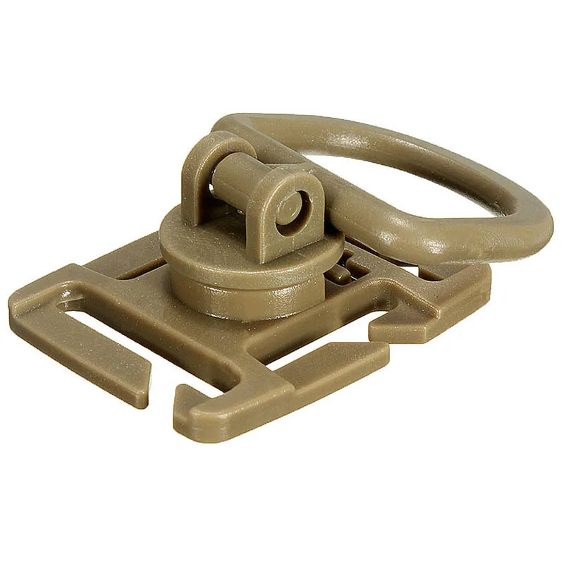 1pc MOLLE Clip Carabiner Sternum Strap Swivel D Ring Rotation Plastic