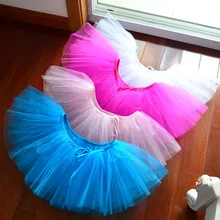 Балетные танцевальные костюмы для девочек; пышная юбка для упражнений; детское платье-трико для балета с пачкой; юбка; Короткий Фартук; шифоновая Одежда для танцев для детей