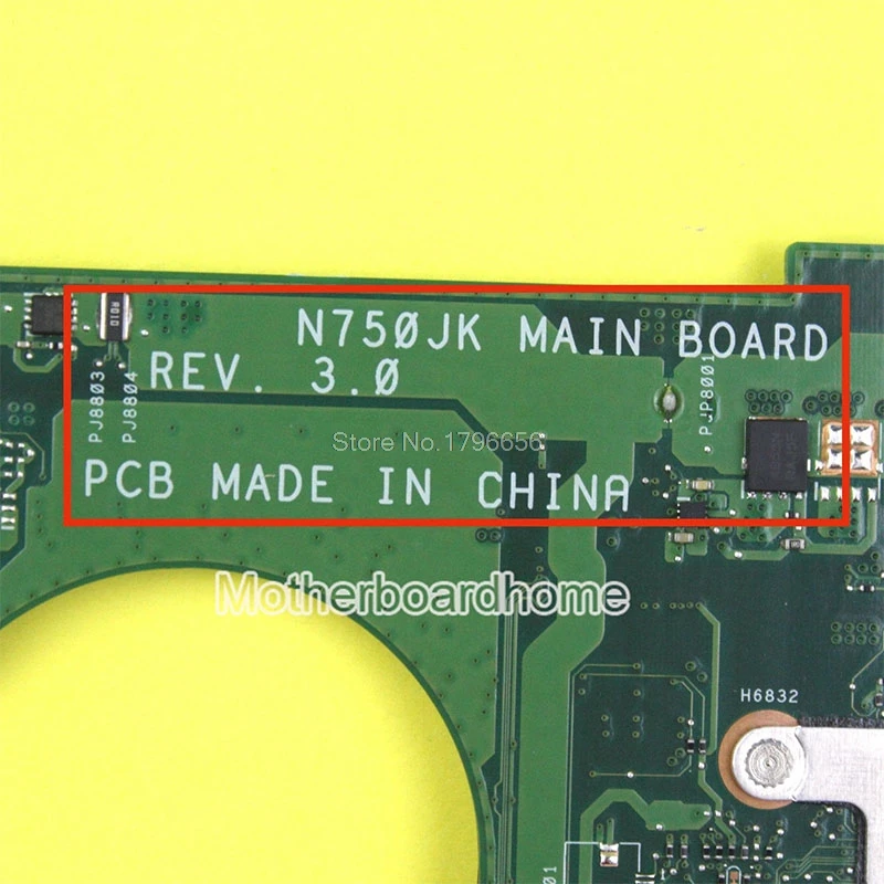 Бесплатная плата + оригинальная N750JK для For Asus материнская ноутбука REV3.0 I7 cpu GT850M 2 Гб