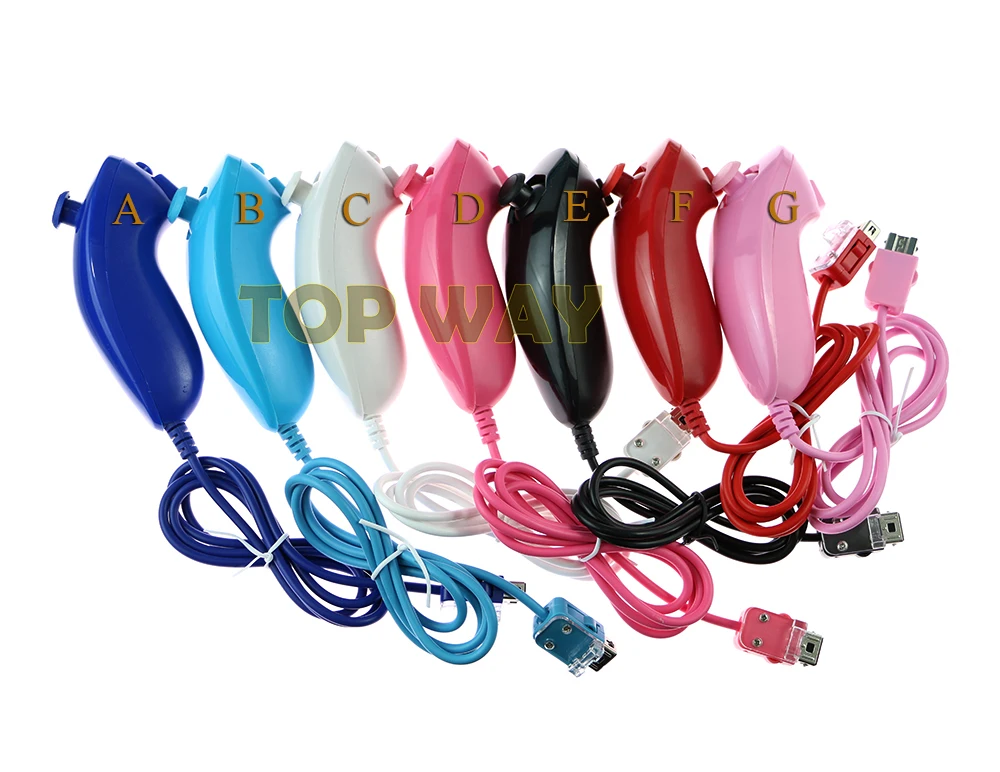 10 Pezzi Maniglia Sinistra Per Controller Di Gioco Nintendo Wii 5 Colori Controller Di Gioco Curvo A Mano Nunchuck Nunchuk Per Nintendo Wii