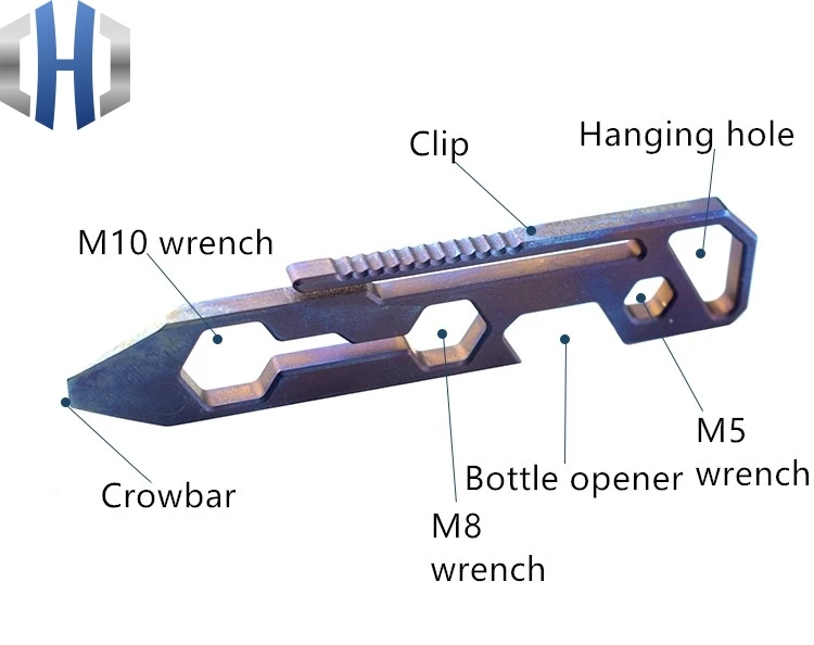 Титановый сплав Открытый Портативный EDC Многофункциональный ключ ручной открывалка отвертка инструменты
