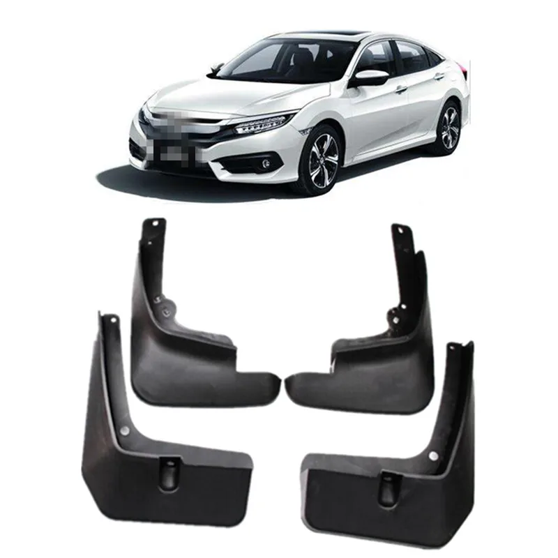 1set/4PCS Front Rear Splash Guards Mudflaps Fender FOR CIVIC 2016 2017