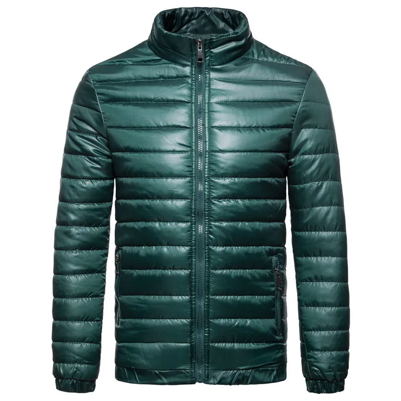 Disputent 2019 мужская зимняя куртка мужской воротник-стойка плотная верхняя одежда в полоску на молнии карман хлопок пальто Простой