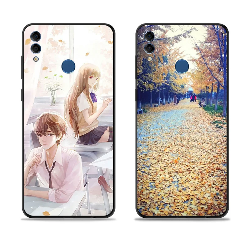 Чехол для Huawei Honor 8X силиконовый чехол Honor8X мягкий в литературном стиле телефона