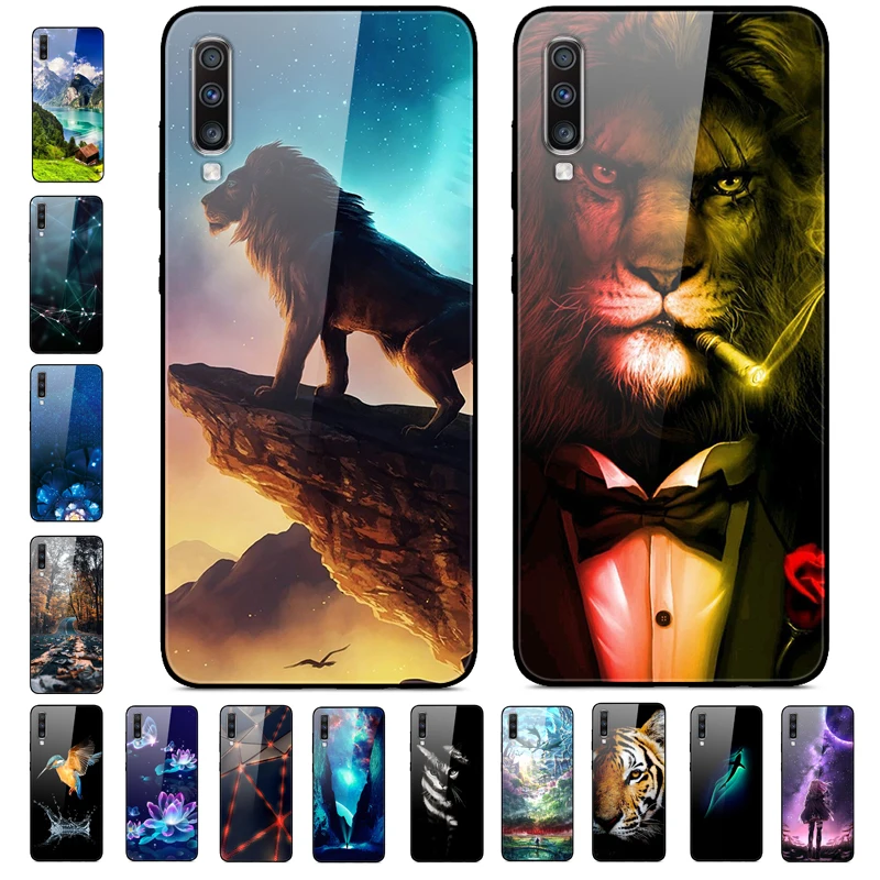 

Tempered Glass Case For Samsung Galaxy A70 A50 A30 A20 A10 S10 S10E S10 Plus A9 A7 2018 J4 J6 2018 J4 J6 Plus Phone Cover Cases