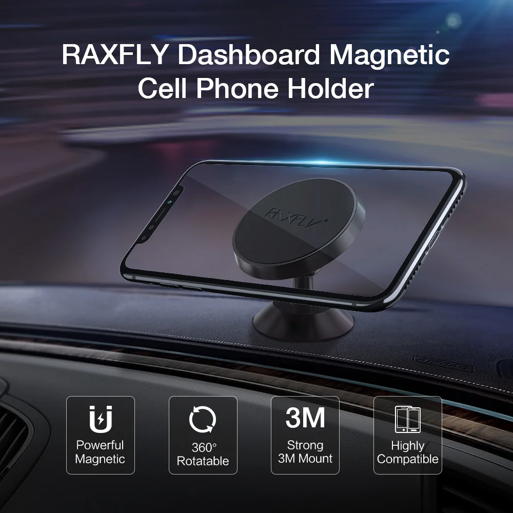  RAXFLY 360 Rotation Magnetische Telefon Auto Halter Für iPhone X 8 7 Plus Universal Magnet Telefon 