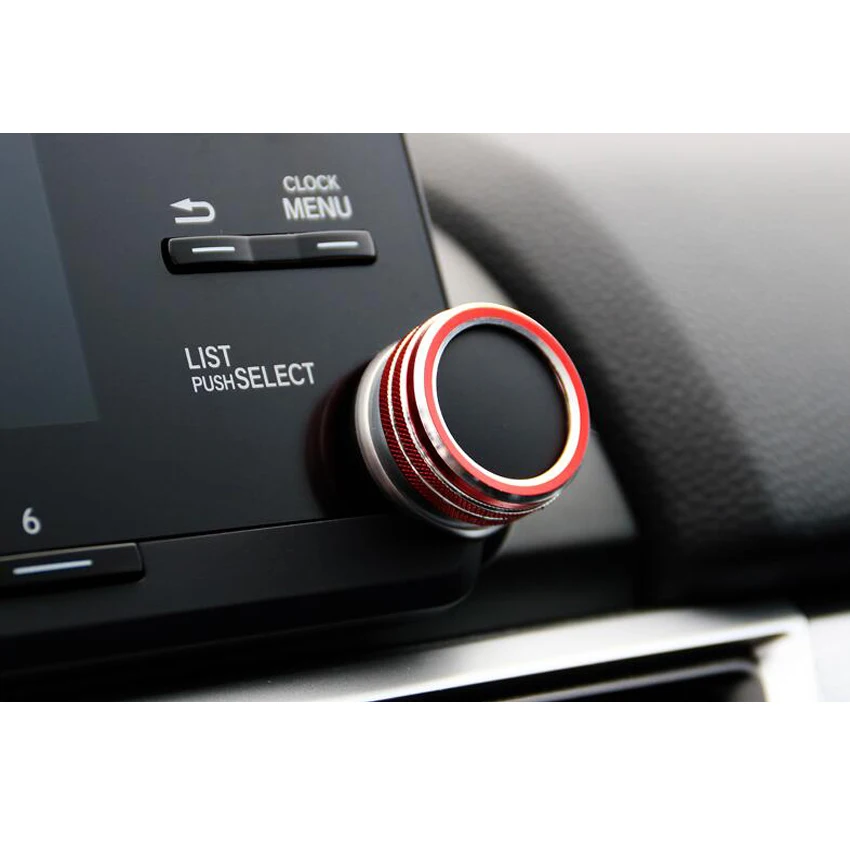 Ajuste para Honda Accord 10th 2018 coche GPS navegación interruptor perilla decoración anillo coche ajuste estilismo Interior piezas de coche Ajuste para Honda Accord 10th 2018 coche GPS navegación interruptor perilla decoración anillo coche ajuste estilismo Interior piezas de coche