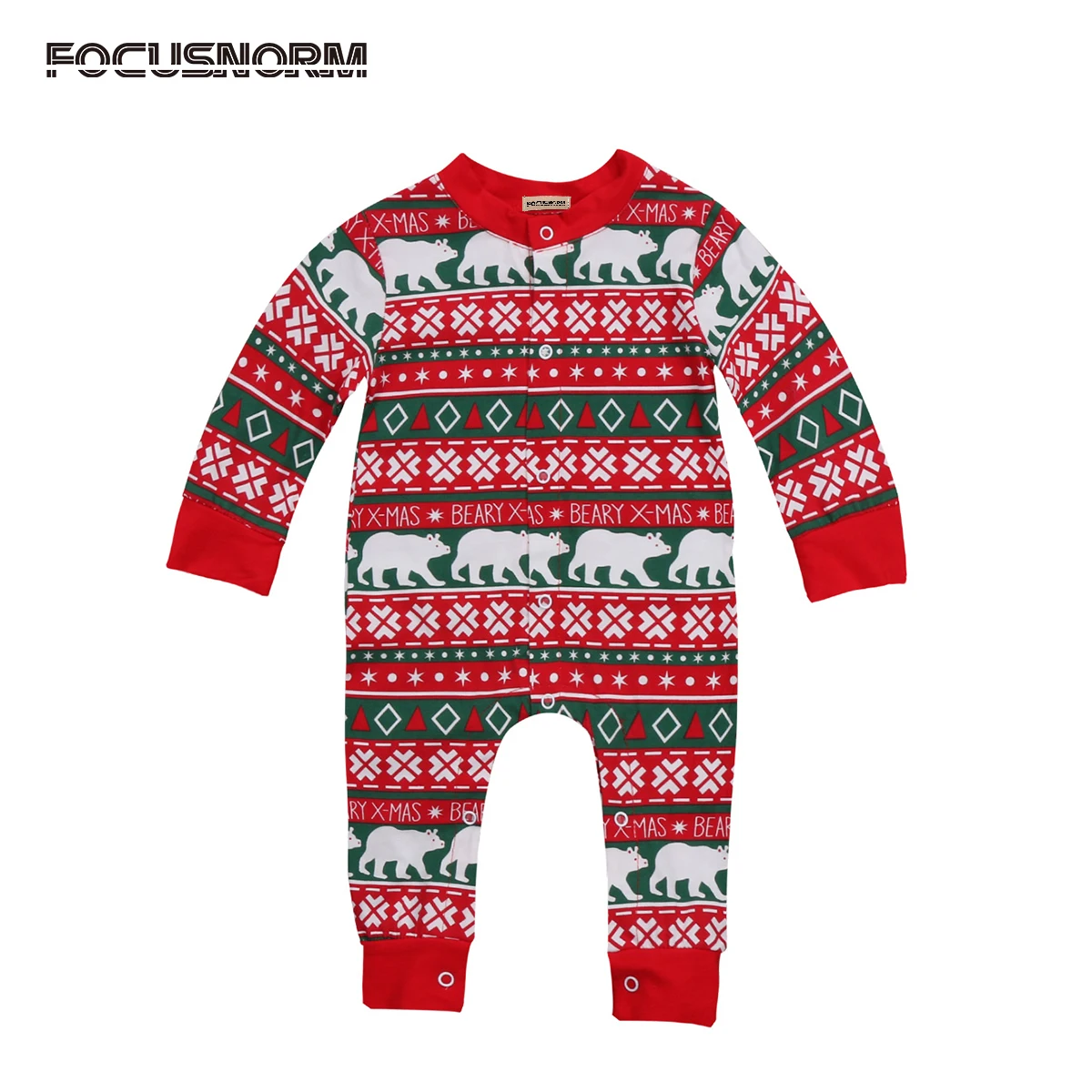 Newborn Baby Boy Girl Xmas Romper Jumpsuit Infant Winter Clothes Outfit