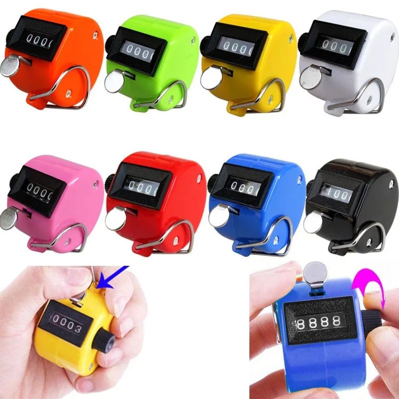 10 Pcs/lot digital Hand held Tally Counter 4 Digit Number Clicker