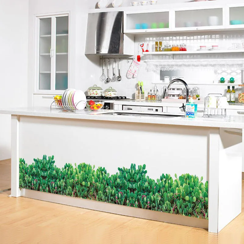 Cactus 3D Skirting Wall Sticker Kitchen Entrance Hallway Wall Stickers Home Decor Living Room Autocollant Mural Wall Decal Cactus 3D Skirting Wall Sticker Kitchen Entrance Hallway Wall Stickers Home Decor Living Room Autocollant Mural Wall Decal
