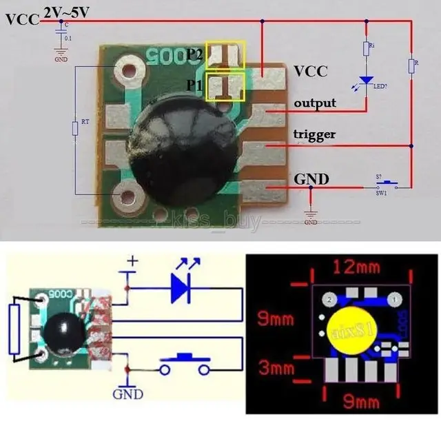 5pcs Multifunction Delay Trigger Timing Chip Mudule Timer IC Timing 2s