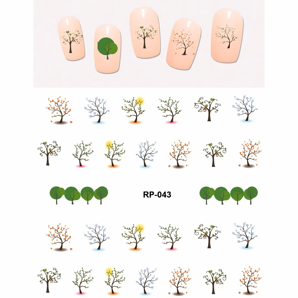 NAIL ART KECANTIKAN KUKU STIKER DECAL AIR SLIDER NATAL XMAS POHON