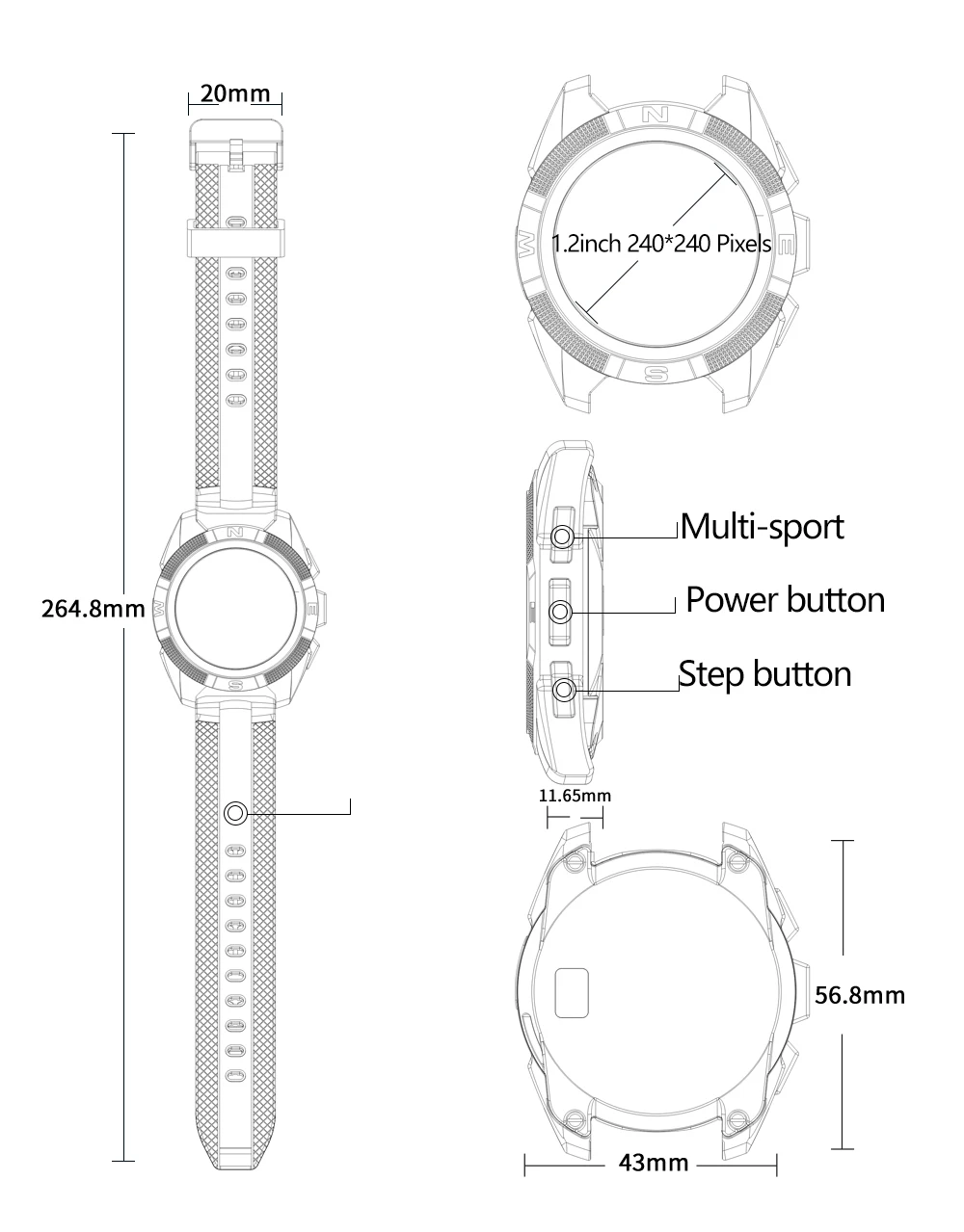 696 L3 Smartband мониторинг сердечного ритма умный Браслет Анти-потеря Запястья Bluetooth Сенсорный экран