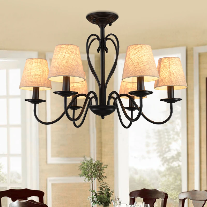 

led e14 American Iron Fabric LED Lamp LED Light LED Ceiling Light Ceiling Lamp Ceiling Lights for foyer bedroom dinning room