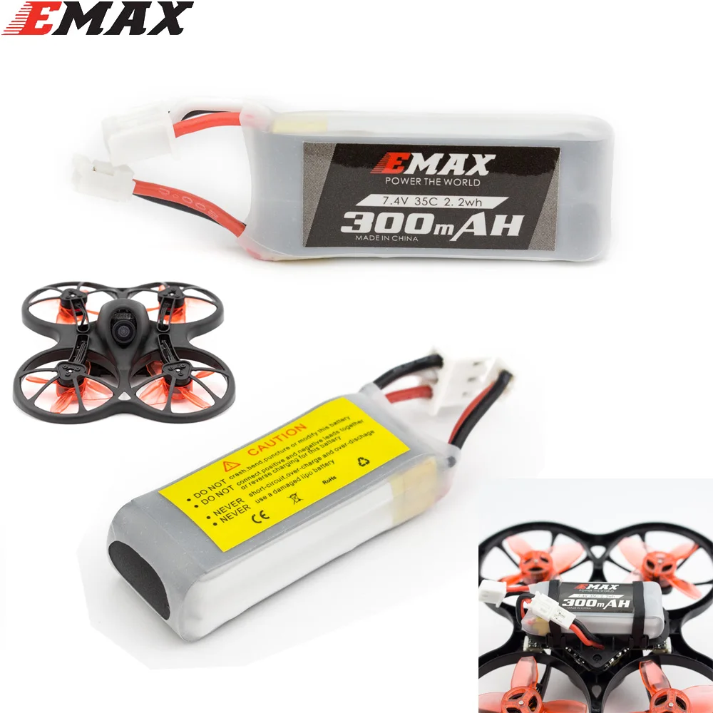 

Emax Tinyhawk 2S 7.4V 300MHA 35C 2.2wh Lithium polymer battery For Emax 2S Tinyhawk S Mini FPV Racing Drone