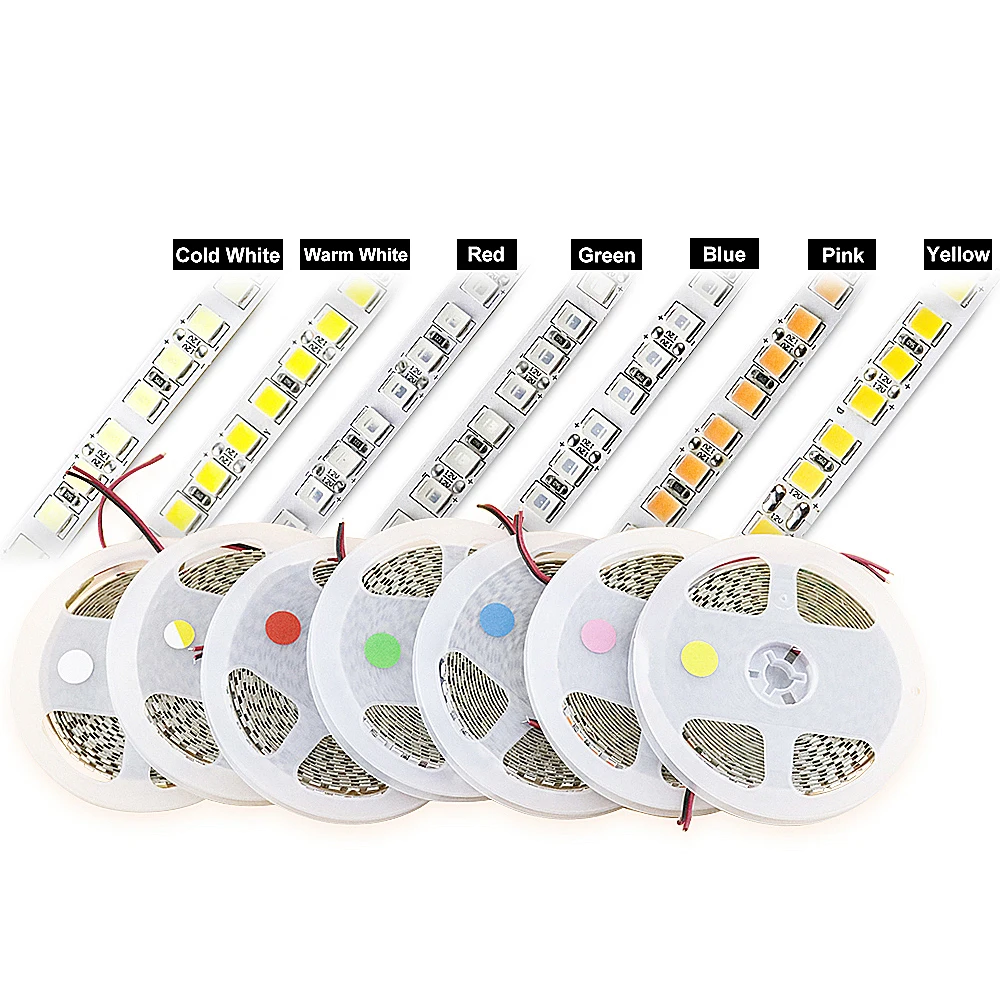 buy 5m LED Strip Light 12V Ultra Bright 120Leds M 5054 SMD Flexible Ribbon Led Waterproof Warm White Red Green Blue Ledstrip JQ