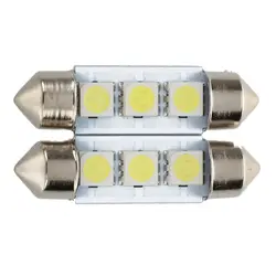 2x C5W 3 светодио дный SMD 5050 36 мм Белый Ксеноновые лампы пластины Трансфер гирлянды купол потолочный светильник света автомобиля