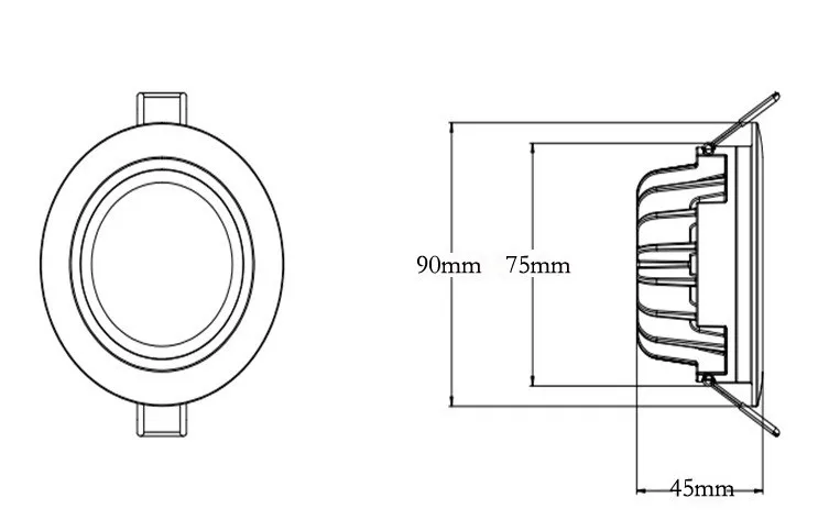 Luz de Teto para Baixo Ip65 à Prova Nova 12 Não-regulável Motorista Levou Lâmpada Ac85-265v Driverless Downlight d' Água 5 w 7 9 3 12 w Não-Regulável motorista levou luz de