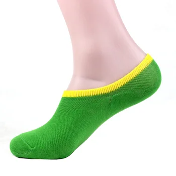 

Fashion Hot Double Colors Edge Design Boat Socks Spring Summer 15 Colors High Quality Fitted Sock Slippers Gifts For Men Meias