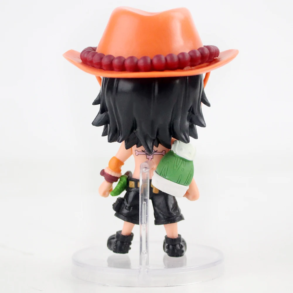 3 шт./лот 10 см One Piece Q Version Фигурки игрушки Portgas D Ace ПВХ декоративная модель милые