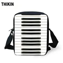 THIKIN клавиши пианино» для детей с рисунком, маленькая сумка-почтальонка музыка сумка с нотным станом Для мужчин Дорожная сумка Прочный Детская сумка через плечо сумки и рюкзаки, сумки из натуральной кожи