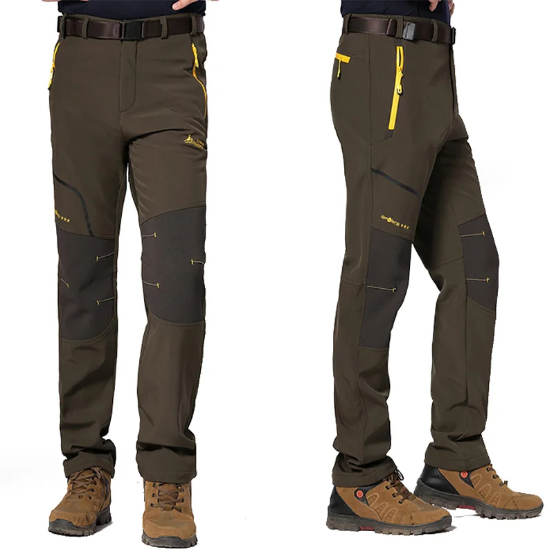 5XL para hombre de lana de invierno a prueba de viento pantalones de deportes al aire libre pantalones de escalada senderismo Camping senderismo esquí caza pantalones VA015