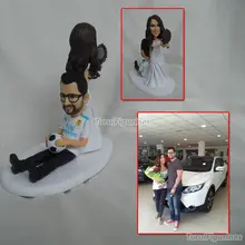 Пользовательские фигурки свадебный торт Топпер день рождения торт Топпер помолвка Топпер изготовленный на заказ Топпер для торта пользовательские фигурки украшения торта