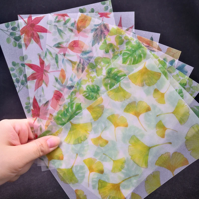 

ZFPARTY Leaves Background Vellum Stickers for Scrapbooking DIY Projects/Photo Album/Card Making Crafts
