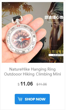NatureHike светящиеся компас ручной Компас с зеркалом анти-шок водостойкий для походов альпинизм