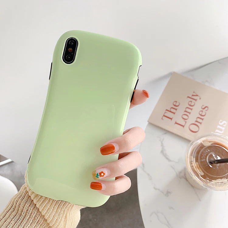 

For Simple solid color mobile phone case 7/8plus Apple X/XR mobile phone case iphonexs max/6s small waist soft cover