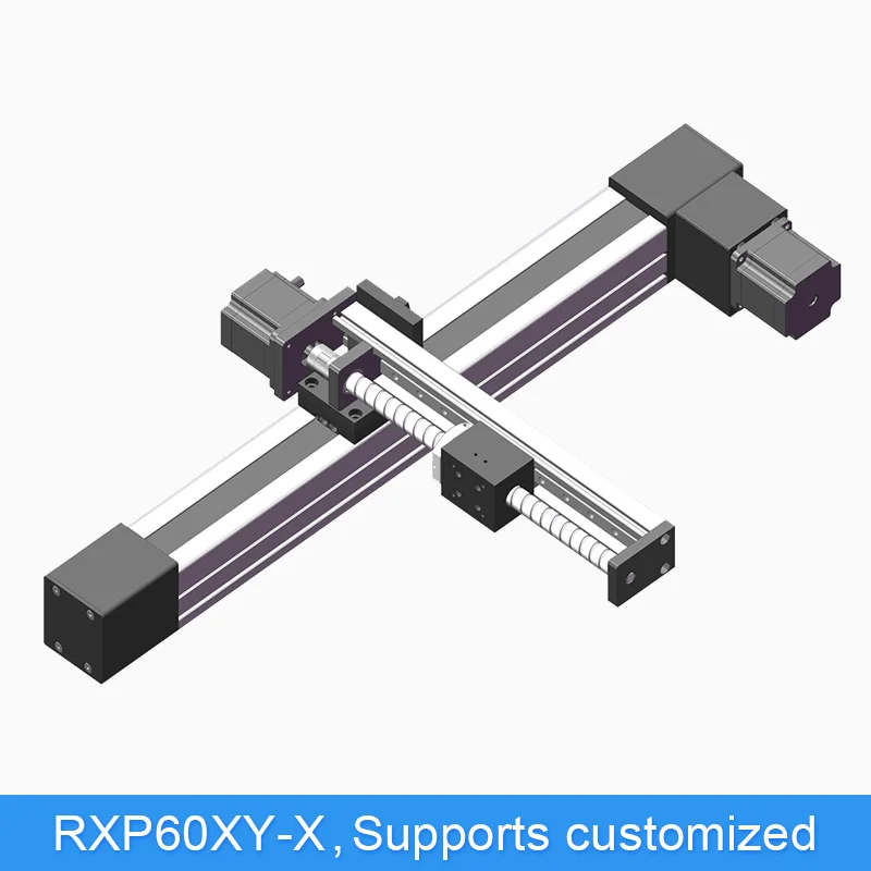 RXP60-X XY Stage Synchronization Belt Drive Linear Module Guide Motion Rail Motor Slide Table For CNC Linear Position Kit
