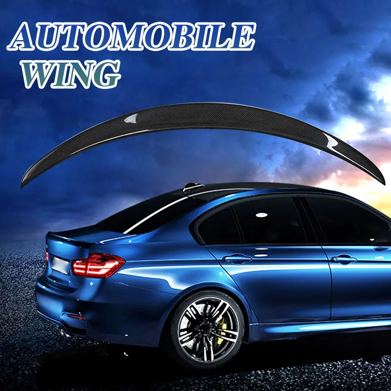 

Vehemo AMG Style Real Carbon Fiber Trunk Boot Spoiler Trunk Rear Wing Spoiler Black Car Decoration Weather Proof Spoiler Wing