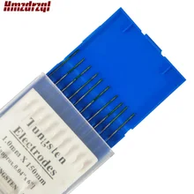 WP 10 шт зеленый цвет 1,0 мм* 150 мм(Approx.0.0" x6'') чистый вольфрамовый электрод головка Вольфрамовая игла/стержень для сварочного аппарата