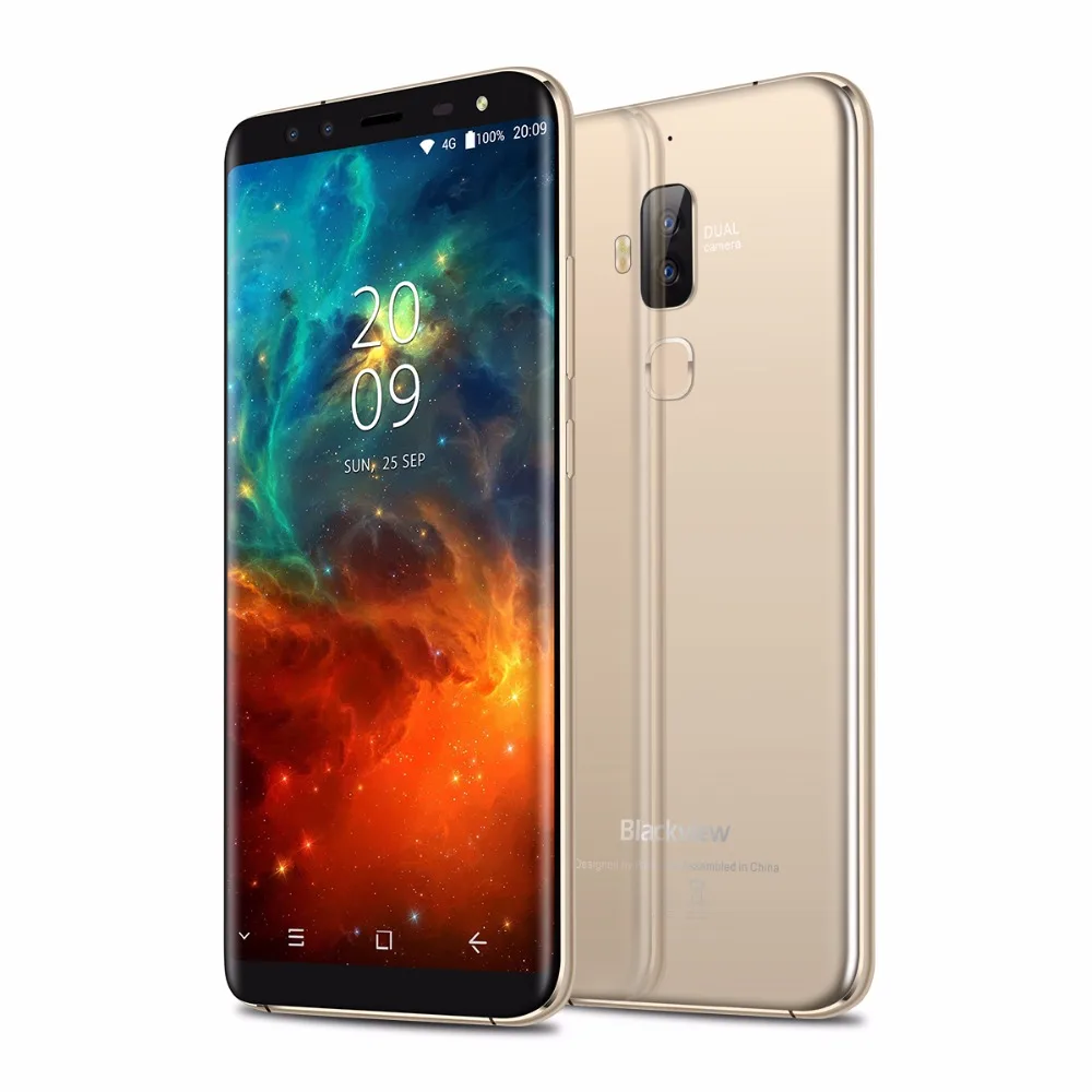 Blackview S8 13.0MP Four Cameras 18:9 5.7 Inch Smartphone 4G RAM 64G ROM MT6750T Octa Core 4G LTE Fingerprint OTG Mobile Phone