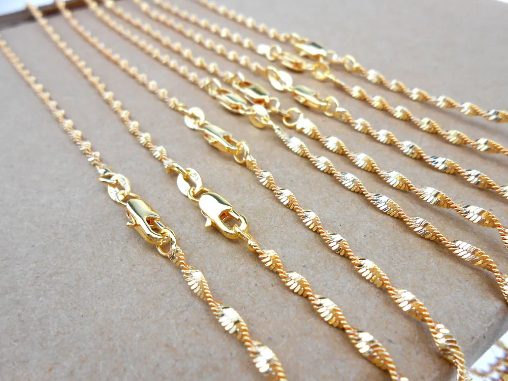 50PCS twisted chain for pendant 16 30inch wholesale drop shipping 2017