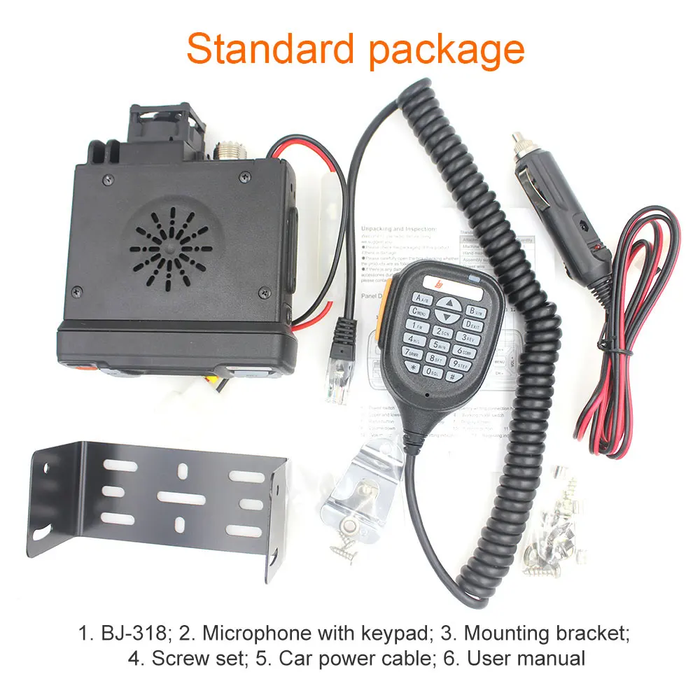 BAOJIE двухдиапазонный автомобильный мобильный радиоприемник телефон частота 136 174