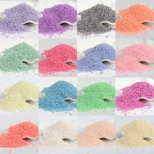 Contas de areia de vidro checo 2mm, 1000 pçs/lote 2mm cor de doces areia diy buraco redondo contas para crianças artesanal jóias ajuste 15 g/lote,