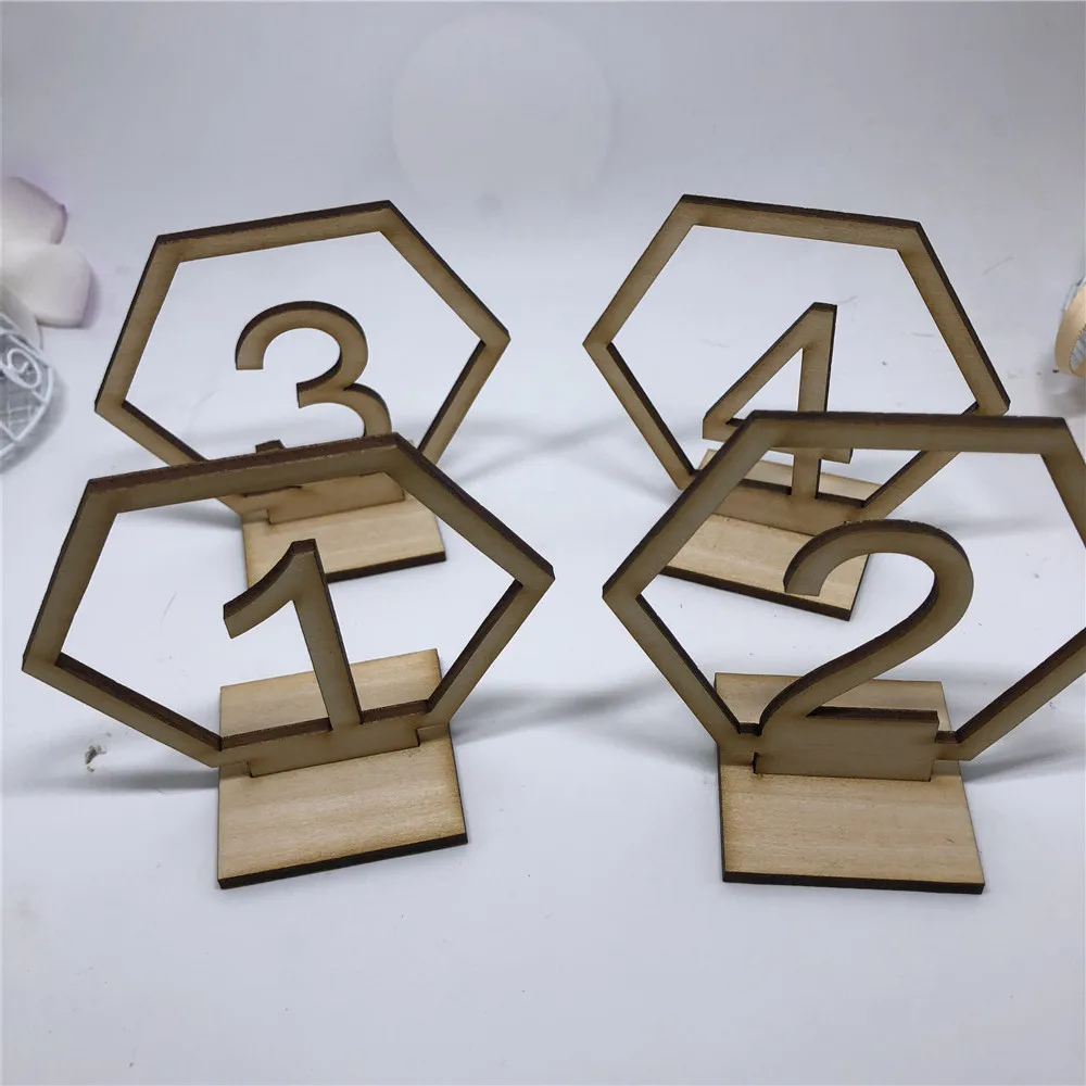 Download Aliexpress.com : Buy Personalized Wedding Hexagon Table Numbers Wooden Table Number Rustic Table ...